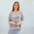 blauwe blouse