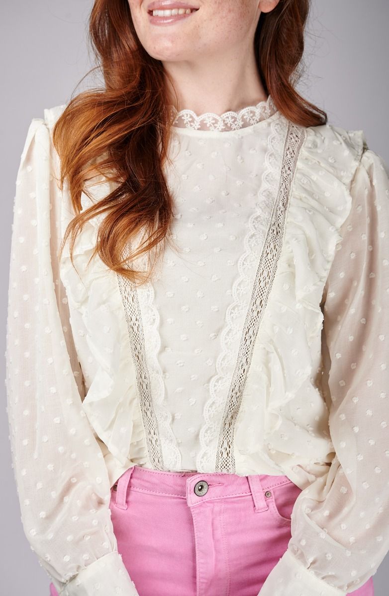 Ecru blouse van Kilky | BENT.be