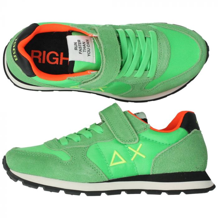 WEB ONLY - Fluo groene sneakers van Sun68 | BENT.be