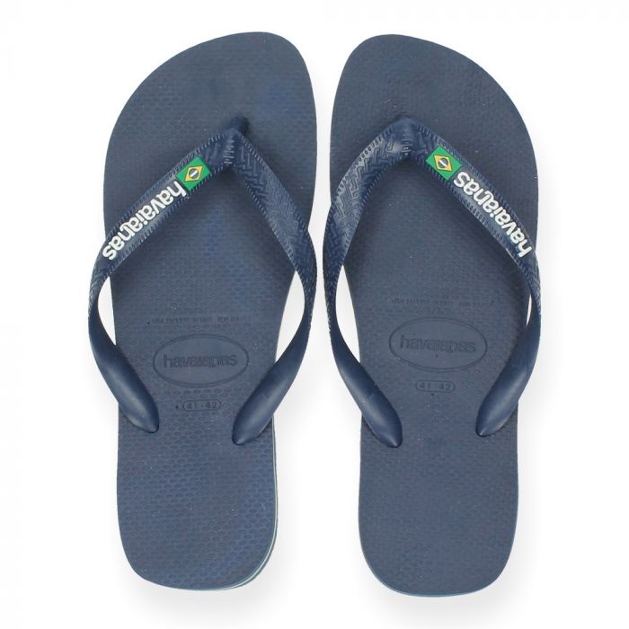 Blauwe slippers Brasil Logo van Havaianas | BENT.be