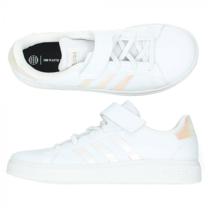 Witte sneakers Grand Court 2.0 van Adidas | BENT.be