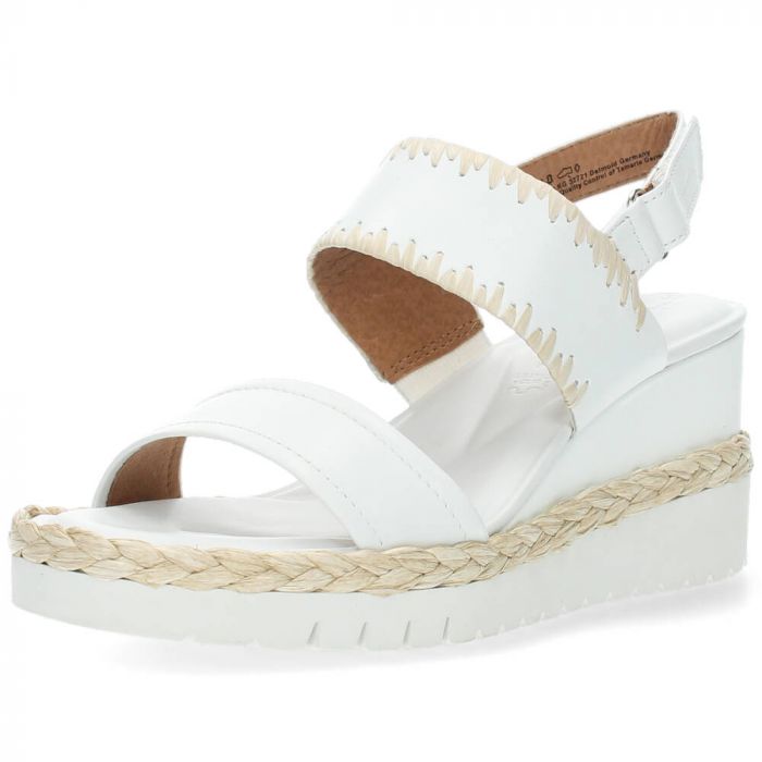 Witte sandalen met sleehak van Tamaris | BENT.be