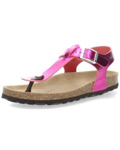 Metallic roze sandalen