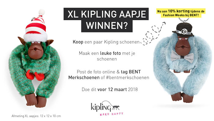 Kipling aan -10% én maak kans op een XL Kipling aapje Gratis verzending & retour vanaf €35 |